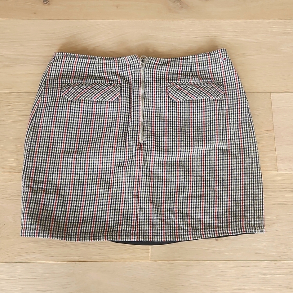 Tommy Jeans Plaid Miniskirt With Zip Size 8